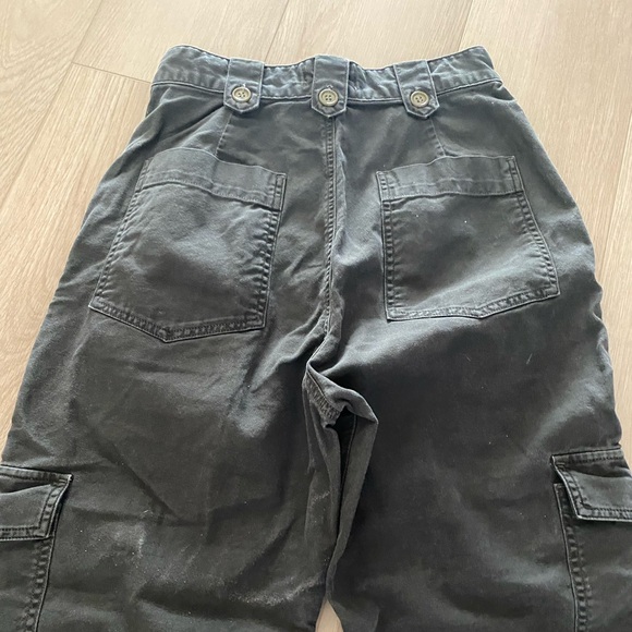 FREE PEOPLE AGOLDE MILA UTILITY CARGO PANTS BALLOON / HIGH WAIST FADED BLACK 25 - Picture 8 of 8